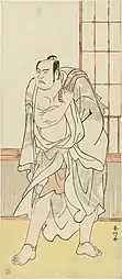 L'acteur Otani Hiroji III dans le rôle d'un homme fort (entre 1785 et 1780)