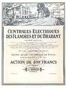 Action des Centrales Électriques des Flandres et du Brabant.