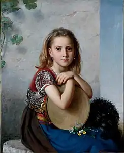 Jeune fille avec son chien (1877), localisation inconnue.