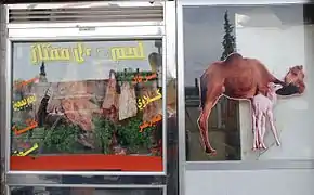 Boucherie caméline à Dumeir, en Syrie.