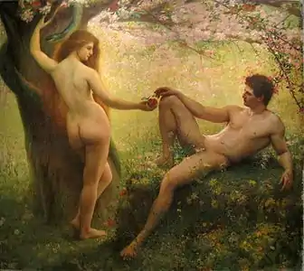 Adam et Ève au jardin d'Éden (1899), Musée des Beaux-Arts et d'Archéologie de Besançon.