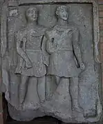 L'empereur Trajan avec un lieutenant.