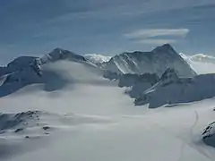 Adamello (à droite) et Corno Bianco (à gauche).