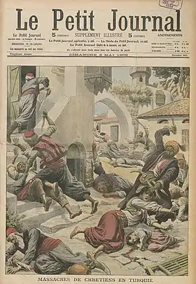 Illustration représentant un massacre dans les rues d'une ville