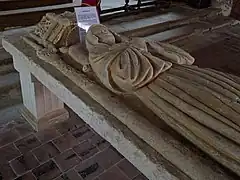 Gisant d'Adelise de Tosny, cofondatrice du monastère