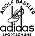 Premier logo d'Adidas en 1949.