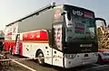 Bus de l'équipe lors des Trois Jours de La Panne.