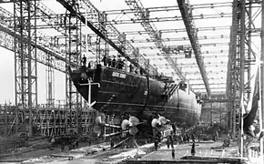Classe Admiral Nakhimov en construction,