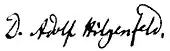 signature d'Adolf Hilgenfeld