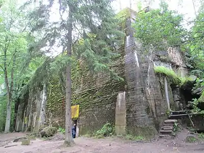 Bunker réservé à Hitler (en bleu ci-dessus, non numéroté, au nord des no 29 et 30).