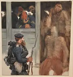 Adolph Menzel, Arrivée des prisonniers de guerre français à Berlin, Berlin, Alte Nationalgalerie.