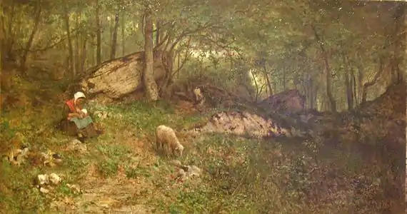 Le Haut du bois des roches à Rossillon (1870), Bourg-en-Bresse, monastère royal de Brou.