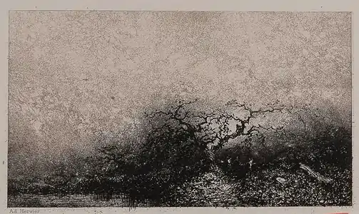 Paysage (1843), pointe sèche.