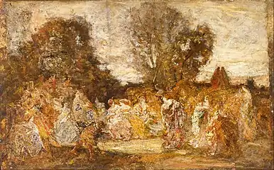 Assemblée dans un parc (1870), Liverpool, Walker Art Gallery.