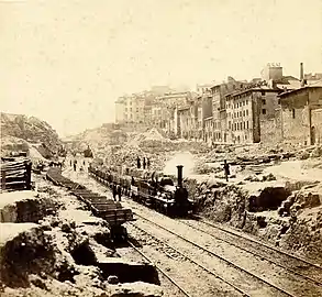Ouverture de la rue impériale,actuelle rue de la République, Marseille, 1863