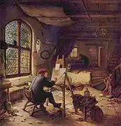 Adriaen van Ostade, L'Artiste dans son atelier (1663)