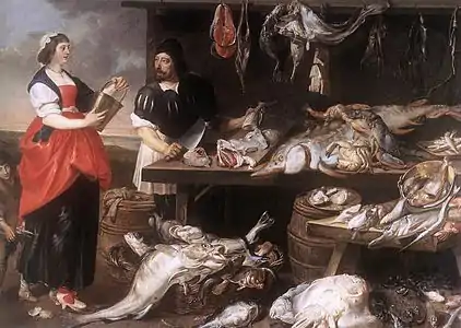 Étal de poissonnier, musée des beaux-arts de Gand.