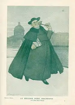 Dessin d'Adrien Barrère, Le second père Duchesne, paru dans le magazine Fantasio en 1911.