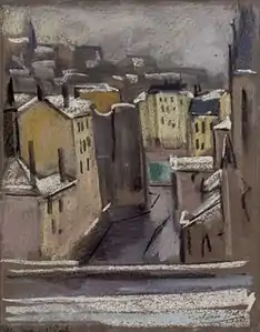 Place Gerson à Saint-Paul (1924), pastel.