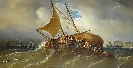 Marine par gros temps (Salon de 1841), localisation inconnue.