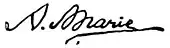 signature d'Adrien Marie