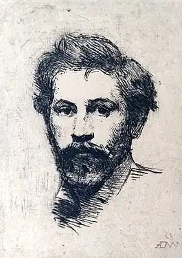 Autoportrait, 1885-1890 (Eau-forte ; 8,3 × 6,3 cm), Collection privée