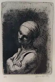 Buste d'homme les bras croisés, 1876 (Eau-forte ; Inv. Delchevalerie no 22), Collection privée