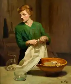 La laveuse d'assiettes, 1882 (Huile sur toile), Collection Alfred Duparque (1927)