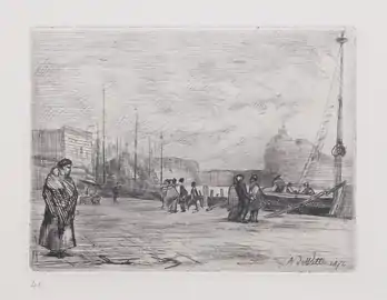 Vue de Venise, 1876 (Eau-forte ; Inv. Delchevalerie no 40 ; 8,5 × 11,5 cm)