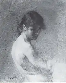 Luisa-luglio-agosto, 1880 (Fusain ; 31,7 × 26,8 cm), Collection privée (1981)