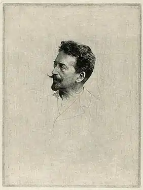 Portrait de Félicien Rops, 1895 (Eau-forte ; 19,9 × 15,1 cm), Chicago, Art Institute of Chicago