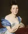 Portrait d'une jeune fille au châle bleu, 1830