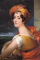Portrait peint d'une femme.