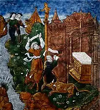 Énée et Hélénos offrant un sacrifice par le Maître de l'Énéide (vers 1530, Louvre).