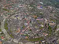 Vue aérienne du centre-ville d'Oldenzaal.
