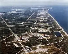 Centre de test des missiles intercontinentaux à Canaveral : l'allée des missiles en 1964