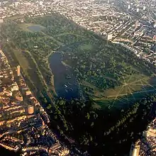 Vue aérienne de Hyde Park.