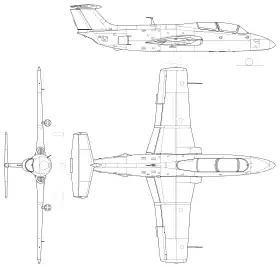 vue en plan de l’avion