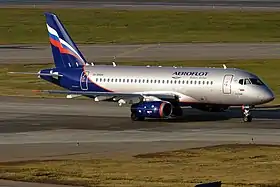 Le Sukhoi SuperJet 100 RA-89098, l'appareil impliqué dans l'accident, le 9 novembre 2017.