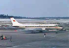 Un Tupolev Tu-124 d'Aeroflot similaire en avril 1966