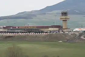 Vue de l'aérogare de l'aéroport.