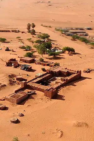 Photo aérienne du fort de Madama - Niger, novembre 2014.