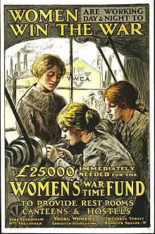 Affiche britannique pour le recrutement de femmes affectées à l'intendance, 1915.