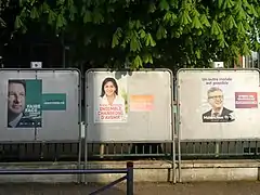 Affiches de campagne pour l'élection présidentielle française d'avril 2022.