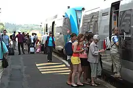 Affluence du train des plages.