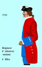 régiment d’Affry de 1720 à 1734