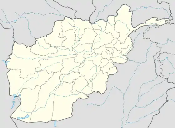 Localisation sur la carte d'Afghanistan