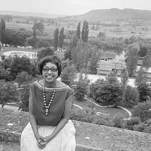 Joséphine Baker en 1961 au château des Milandes.