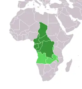 Pays classés en Afrique centrale  Pays parfois classés en Afrique centrale