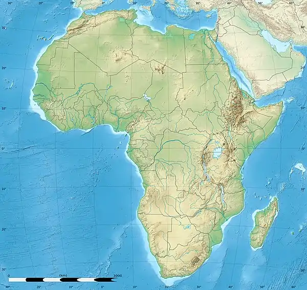 Carte du continent africain.